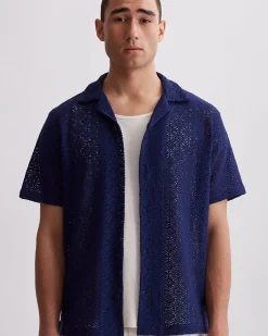 Canty Cotton Mesh Short Sleeve Shirt