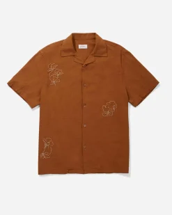 Canty Sz Embroidered Gauze Short Sleeve Shirt