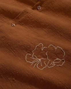 Canty Sz Embroidered Gauze Short Sleeve Shirt