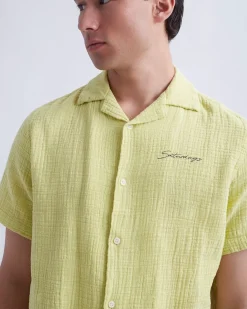 Cotton Gauze Canty Short Sleeve Shirt