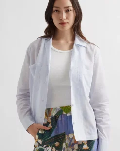 Crys Cotton Mesh Long Sleeve Shirt