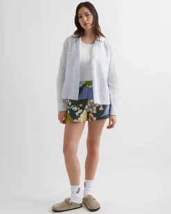 Crys Cotton Mesh Long Sleeve Shirt