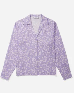 Crys Printed Sheer Long Sleeve Shirt