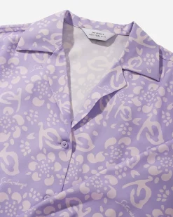Crys Printed Sheer Long Sleeve Shirt