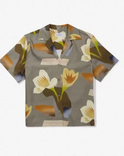 Dani Lagoon Blooms Camp Collar Short Sleeve Shirt