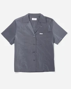 Dani Nylon Camp Collar Short Sleeve Shirt