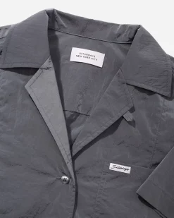 Dani Nylon Camp Collar Short Sleeve Shirt