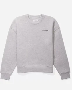 Essex Script Embroidered Crew