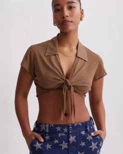 Jillian Tie Front Top