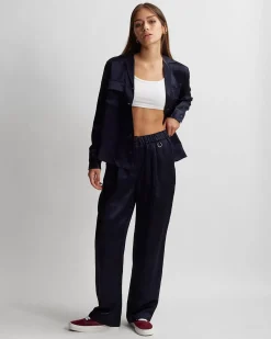 Palmetto Crinkled Satin Trousers