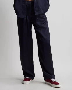Palmetto Crinkled Satin Trousers