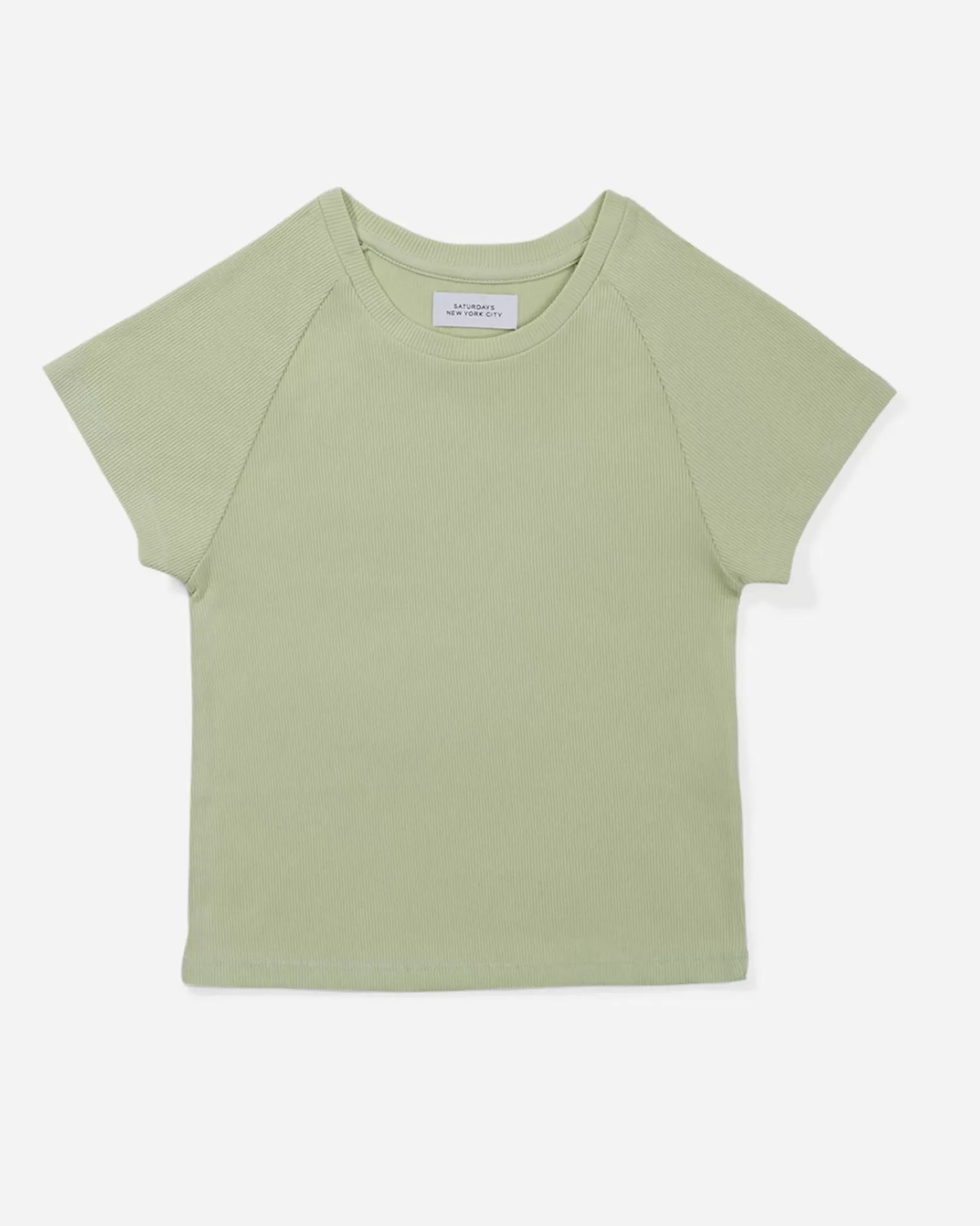 Raglan Rib Fitted Short Sleeve Tee