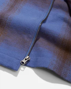 Ryan Zip Front Plaid Flannel Shirt