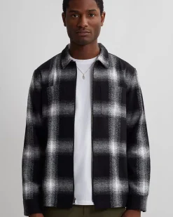 Ryan Zip Front Plaid Flannel Shirt