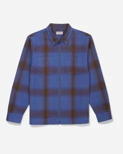 Ryan Zip Front Plaid Flannel Shirt