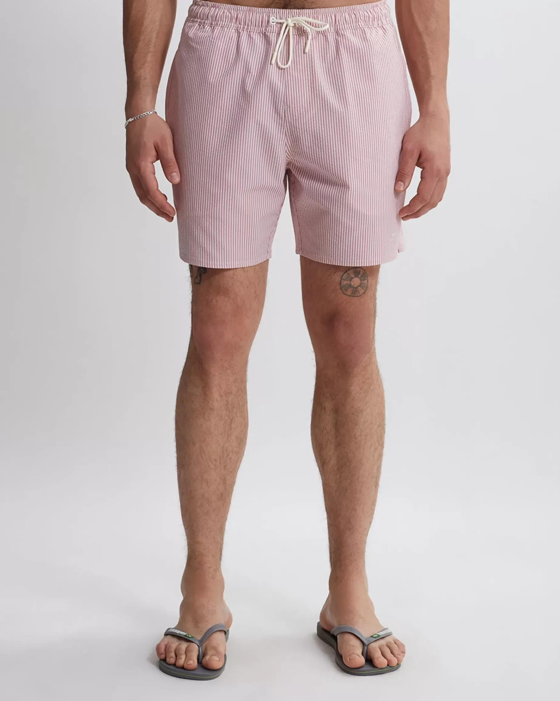 Timothy Seersucker Stripe Swim Short
