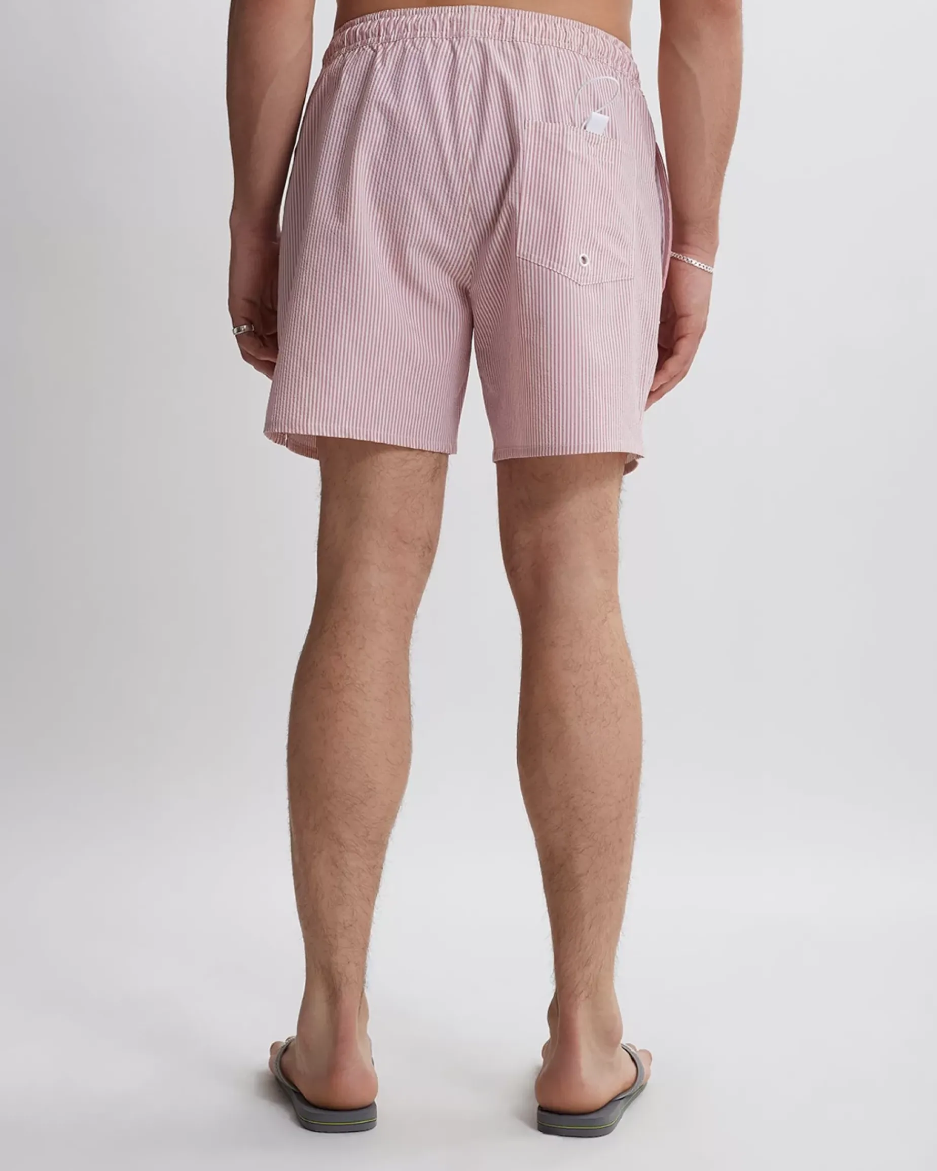 Timothy Seersucker Stripe Swim Short