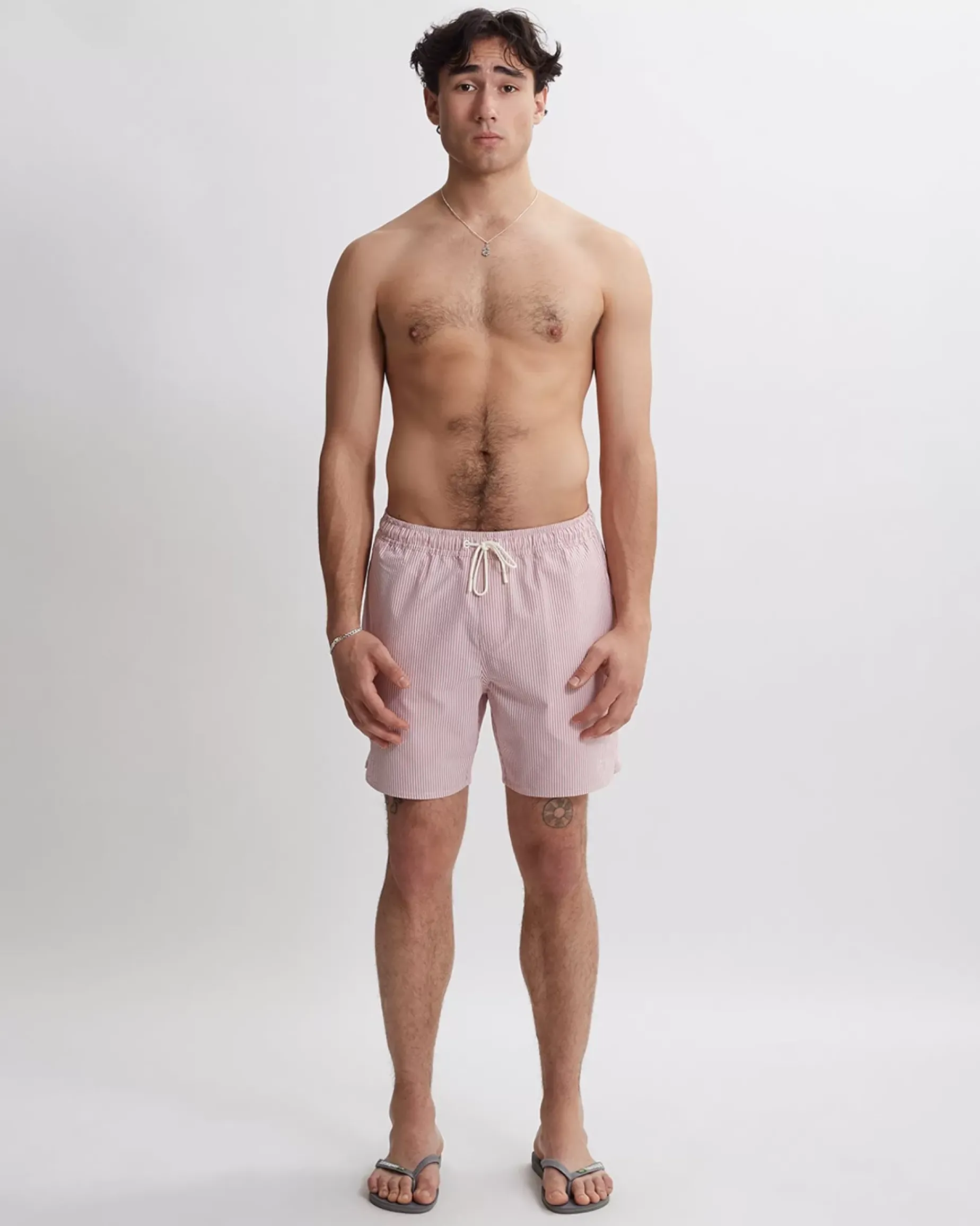 Timothy Seersucker Stripe Swim Short